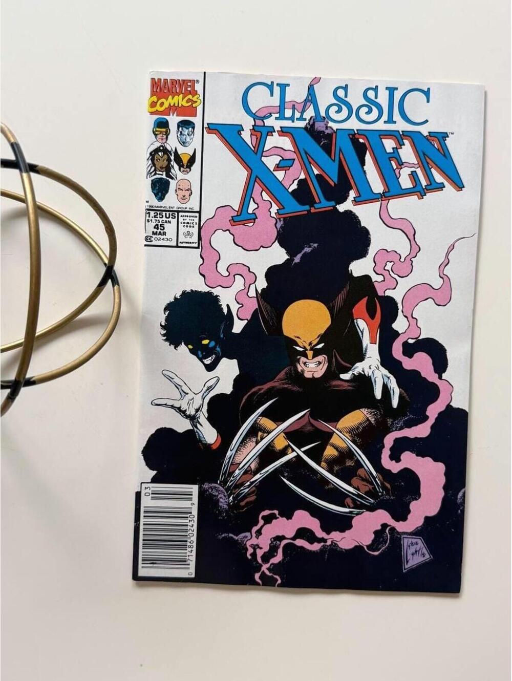 Classic X-Men #45 (1990) Rare Newsstand | Wolverine, Nightcrawler  - comic book